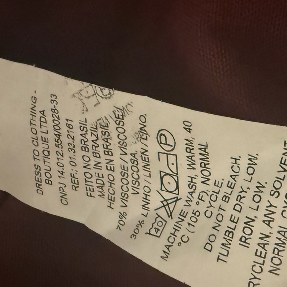 DRESS TO Chic Linen Long Sleeve Burgundy Dress NWT - Picture 10 of 10